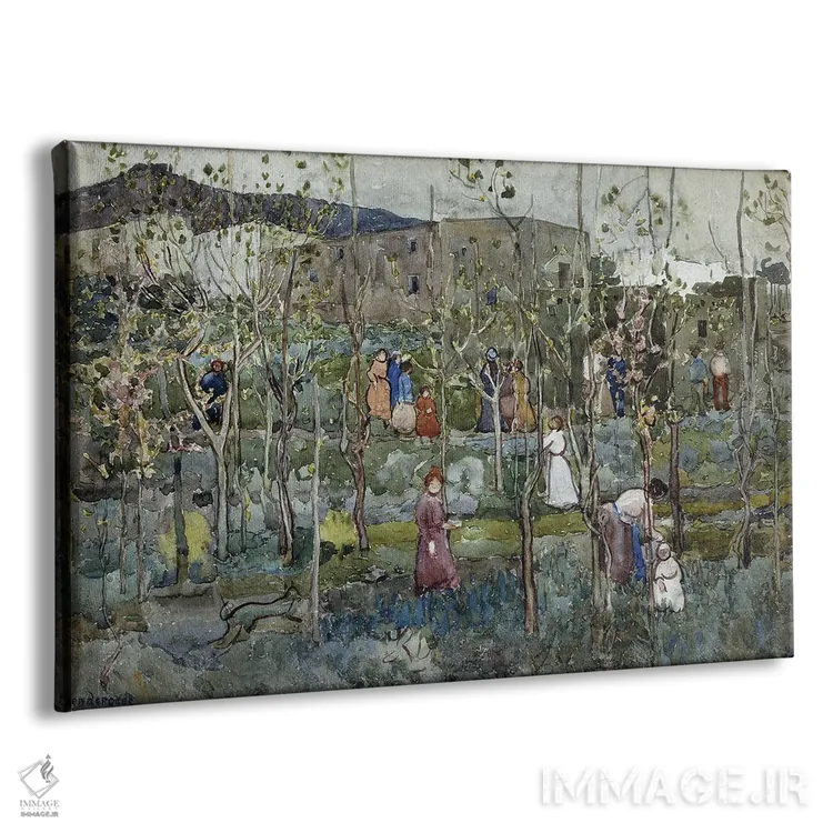 تابلو 1899,کاپری، ۱۸۹۹ اثر موریس برزیل پرندرگست (نقاش امپرسیونیست آمریکایی) - نمای پرسپکتیو محصول