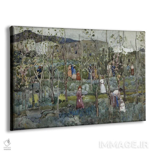 تابلو 1899,کاپری، ۱۸۹۹ اثر موریس برزیل پرندرگست (نقاش امپرسیونیست آمریکایی) - نمای پرسپکتیو محصول