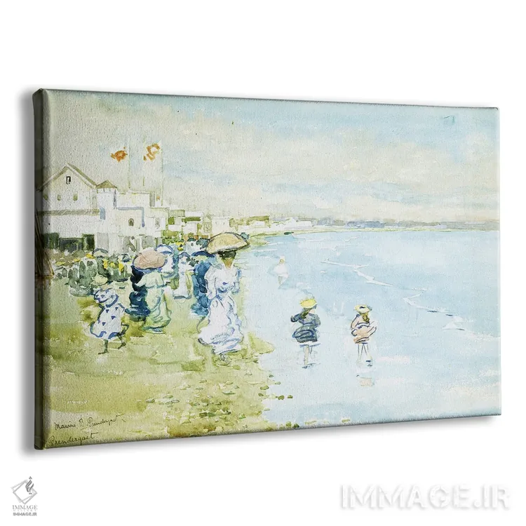 تابلو Boston,,ساحل ریور، بوستون اثر موریس برزیل پرندرگست (نقاش امپرسیونیست آمریکایی) - نمای پرسپکتیو محصول