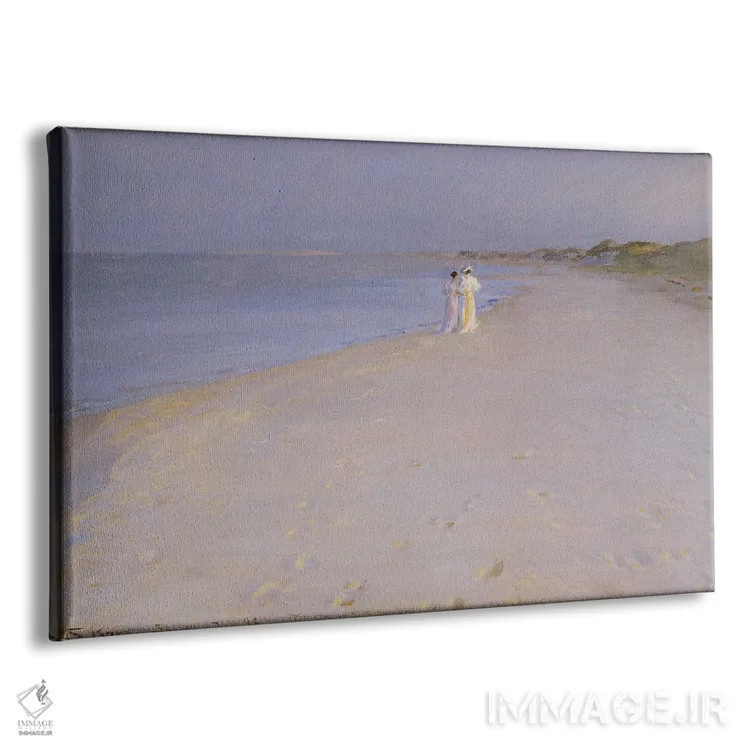 تابلو غروب تابستانی در ساحل جنوبی، اسکاین، ۱۸۹۳ اثر پدر سورین کرُیِر - نمای پرسپکتیو محصول