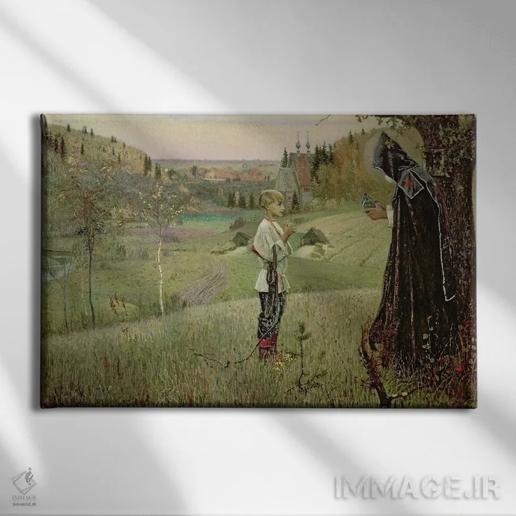 تابلو 1889-90, اثر میخائیل واسیلیویچ نِستروف (نقاش روسی) - نمای روبهرو روی دیوار