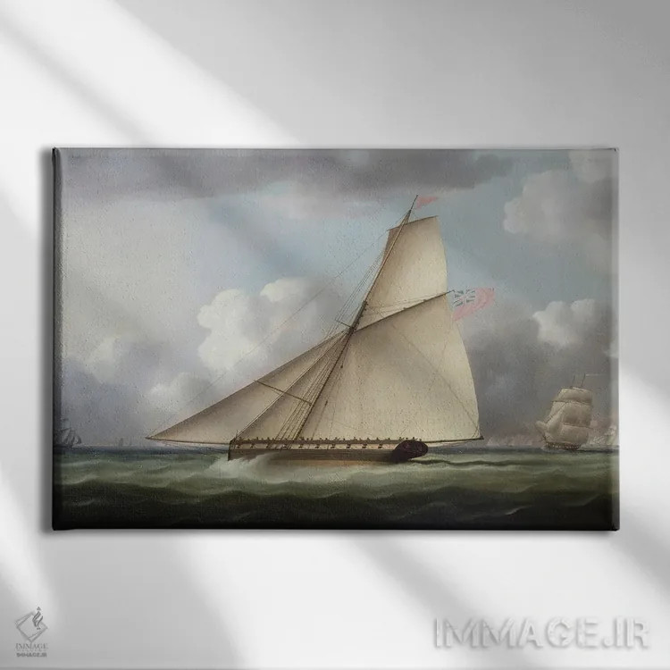 تابلو منظره دریایی اثر توماس باتروسورث - نمای روبهرو روی دیوار