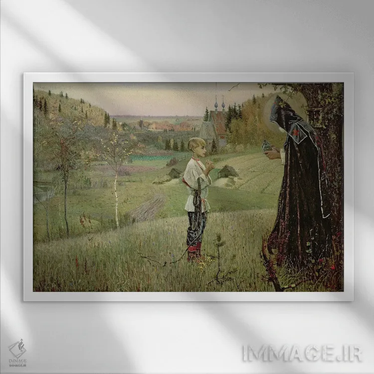 تابلو 1889-90, اثر میخائیل واسیلیویچ نِستروف (نقاش روسی) - نمای قابدار سفید