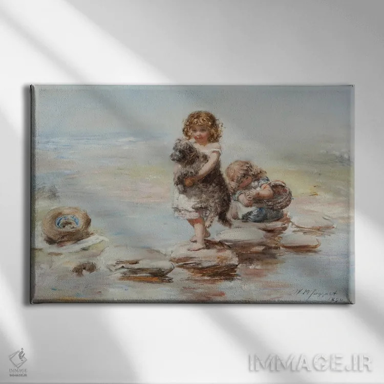 تابلو سنگچین، ۱۸۹۰ اثر ویلیام مکتاگارت - نمای روبهرو روی دیوار