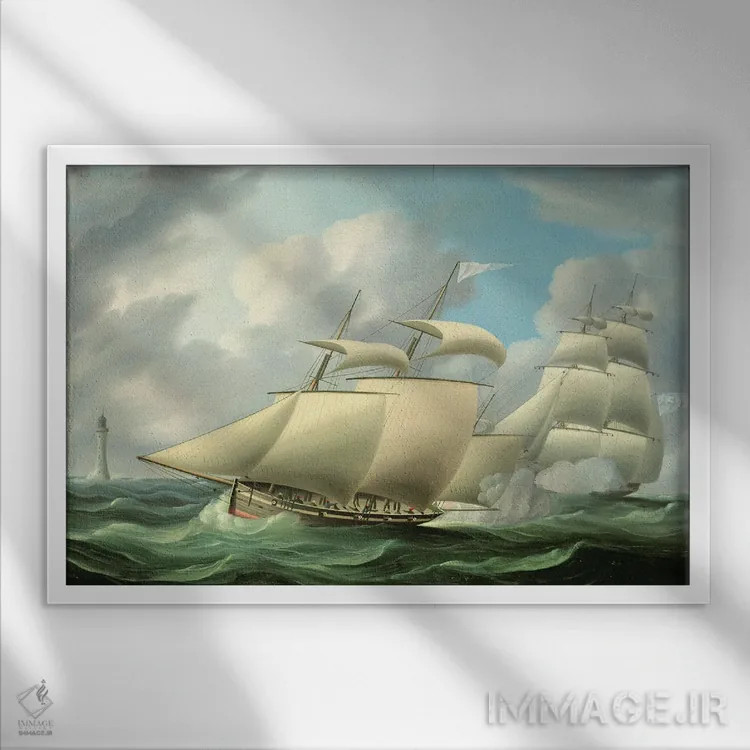 تابلو تعقیب اثر توماس باتروسورث - نمای قابدار سفید