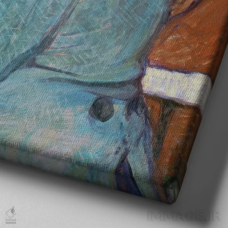 تابلو گوشهای از مولن د لا گالت، ۱۸۹۲ اثر آنری دو تولوز-لوترک - نمای نزدیک بافت بوم