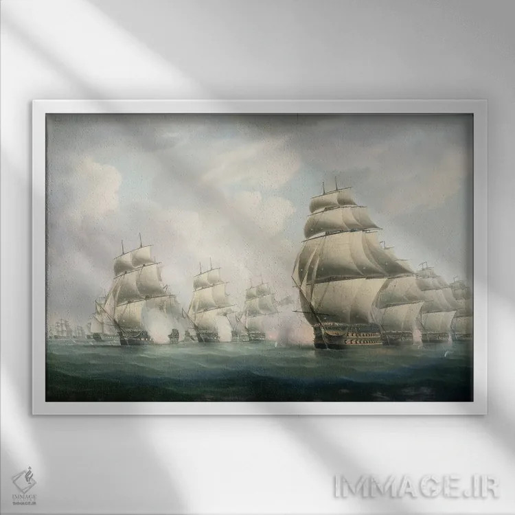 تابلو شروع نبرد اثر توماس باتروسورث - نمای قابدار سفید