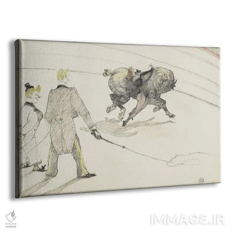 تابلو 1899,در سیرک: آکروباتها، ۱۸۹۹ اثر آنری دو تولوز-لوترک - نمای پرسپکتیو محصول