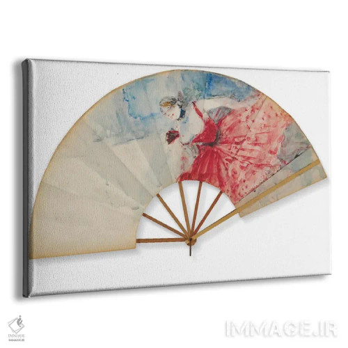 تابلو C.1892,بادبزن، حدود ۱۸۹۲ اثر آنری دو تولوز-لوترک - نمای پرسپکتیو محصول