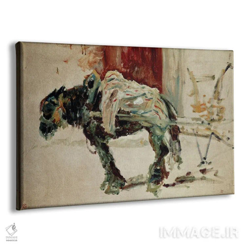 تابلو 1881,اسب بارکش به سوی سلِیرَن، ۱۸۸۱ اثر آنری دو تولوز-لوترک - نمای پرسپکتیو محصول