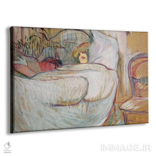 تابلو 1894,در رختخواب، ۱۸۹۴ اثر آنری دو تولوز-لوترک - نمای پرسپکتیو محصول