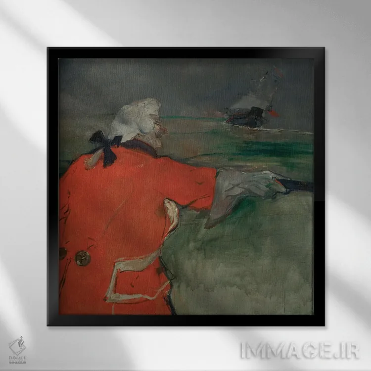 تابلو دریاسالار ویو اثر آنری دو تولوز-لوترک - نمای قابدار مشکی