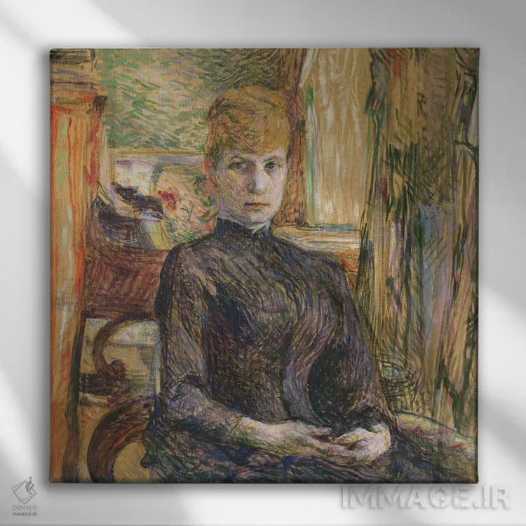 تابلو 1887,مادام ژولیت پاسکال، ۱۸۸۷ اثر آنری دو تولوز-لوترک - نمای روبهرو روی دیوار