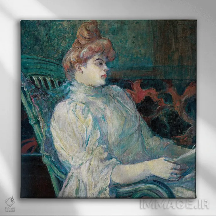 تابلو 1900,مادام مارت ایکس در بوردو، ۱۹۰۰ اثر آنری دو تولوز-لوترک - نمای روبهرو روی دیوار