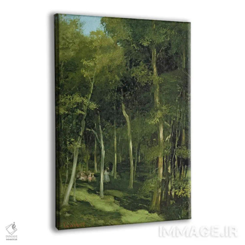 تابلو c.1862,زیر درختان در پورت-برتو: رقص کودکان، حدود ۱۸۶۲ اثر گوستاو کوربه - نمای پرسپکتیو محصول