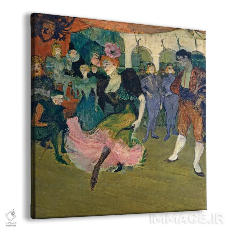 تابلو 1895,مارسل لندر در حال رقص بولرو در "شیلپریک"، ۱۸۹۵ اثر آنری دو تولوز-لوترک - نمای پرسپکتیو محصول
