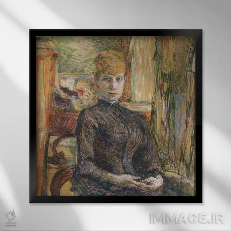تابلو 1887,مادام ژولیت پاسکال، ۱۸۸۷ اثر آنری دو تولوز-لوترک - نمای قابدار مشکی
