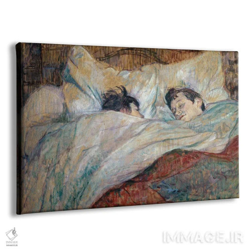 تابلو 1892,تختخواب؛ دو کودک خوابیده، ۱۸۹۲ اثر آنری دو تولوز-لوترک - نمای پرسپکتیو محصول