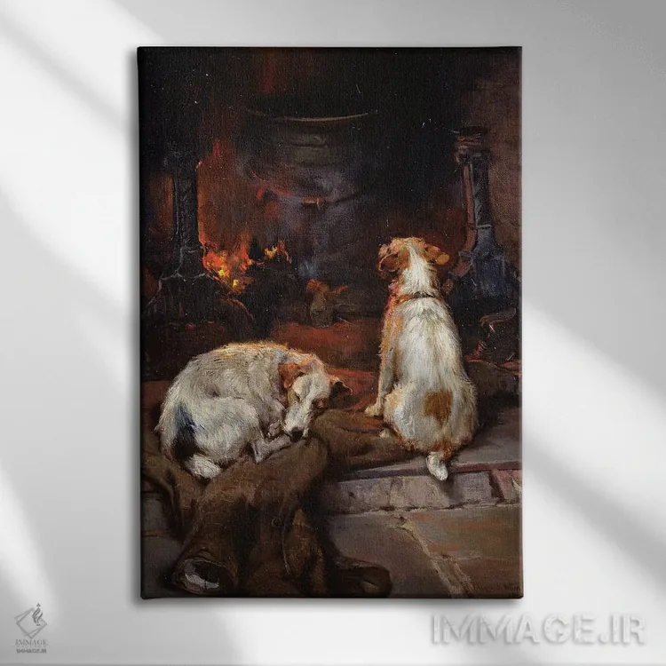 تابلو 1894,کنار شومینه، ۱۸۹۴ اثر فیلیپ یوستیس استرتون - نمای روبهرو روی دیوار