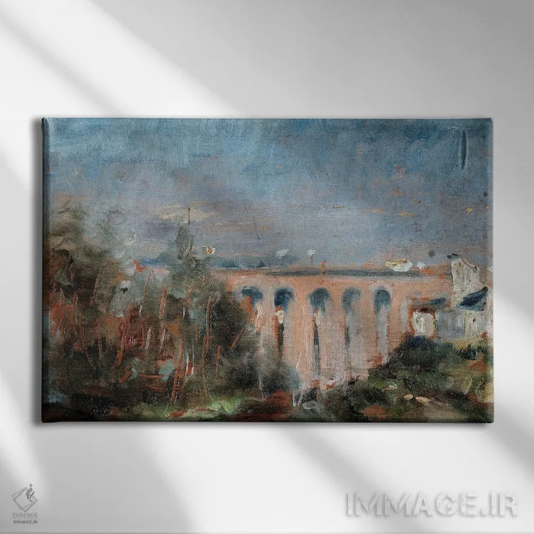 تابلو 1880,پل قوسی کستلویل در آلبی، ۱۸۸۰ اثر آنری دو تولوز-لوترک - نمای روبهرو روی دیوار