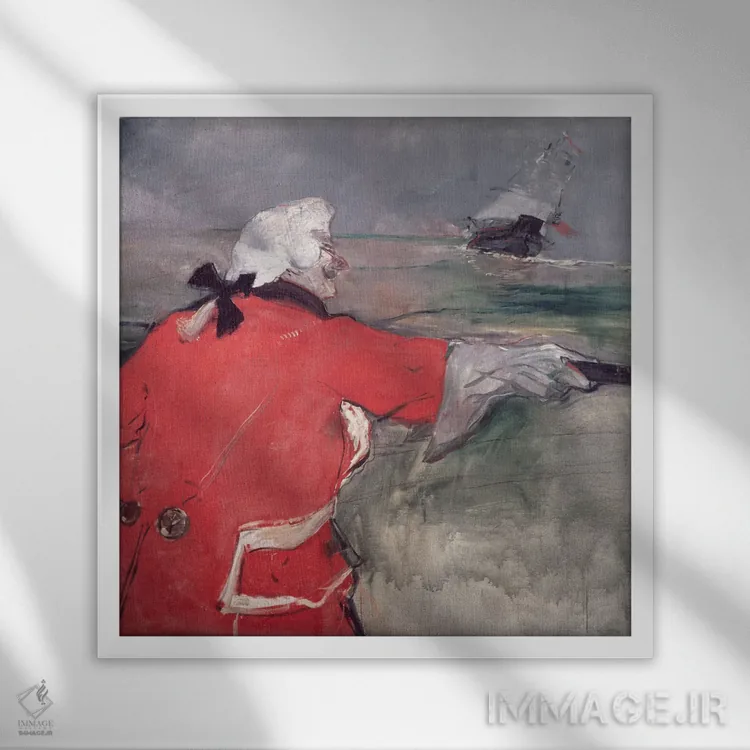 تابلو Or Paul Viaud In An Admiral'S Costume, 1901,دریاسالار ویو یا پل ویو در لباس دریاسالاری، ۱۹۰۱ اثر آنری دو تولوز-لوترک - نمای قابدار سفید