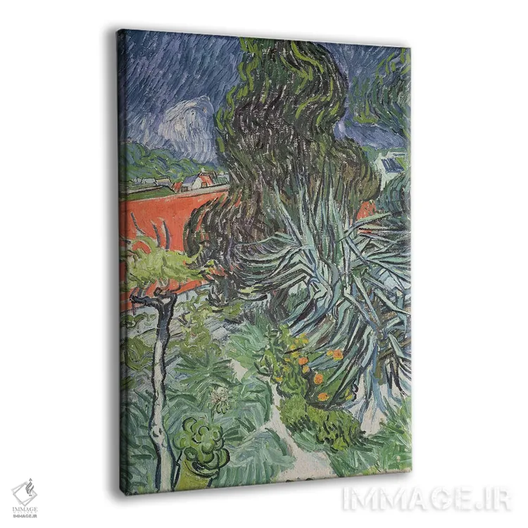 تابلو باغ دکتر گاچه در آور-سور-اواز، ۱۸۹۰ (فرانسه) اثر ونسان ون گوگ (نقاش مشهور هلندی پستامپرسیونیسم) - نمای پرسپکتیو محصول