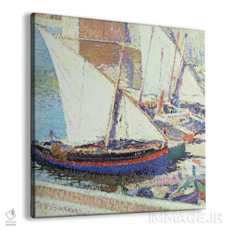 تابلو قایقهای ماهیگیری اثر آنری مارتن - نمای پرسپکتیو محصول