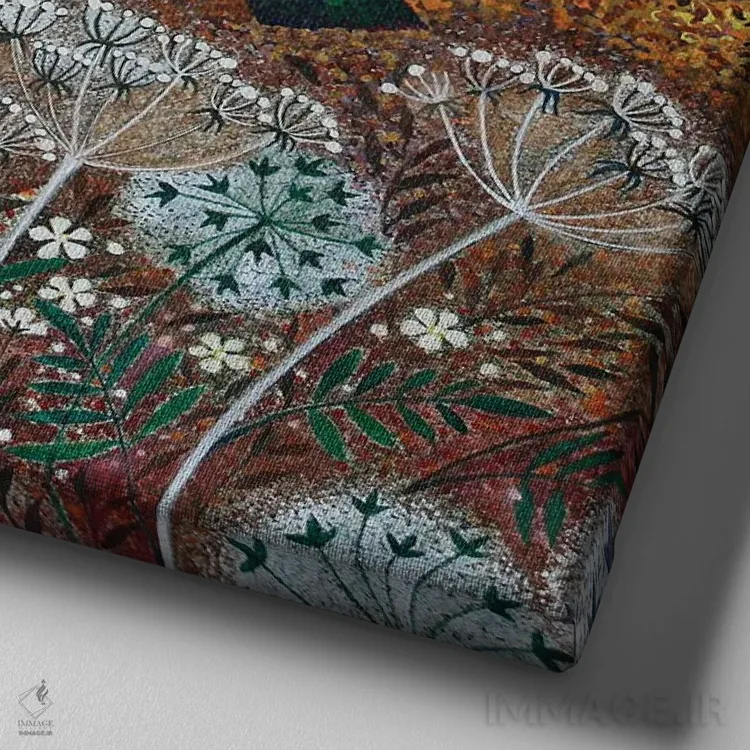 تابلو پاییز در کامِن (پارک عمومی)، ۲۰۱۷ اثر لیزا گرا یِنسن - نمای نزدیک بافت بوم