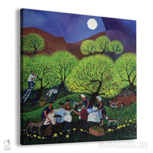 تابلو نوشندگان سیدر، ۲۰۱۱ (سیدر: نوشیدنی سیب) اثر لیزا گرا یِنسن - نمای پرسپکتیو محصول