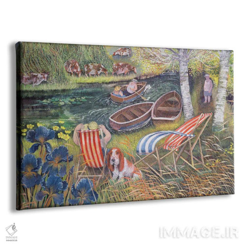 تابلو رودخانه بادخیز، ۱۹۹۵ اثر لیزا گرا یِنسن - نمای پرسپکتیو محصول