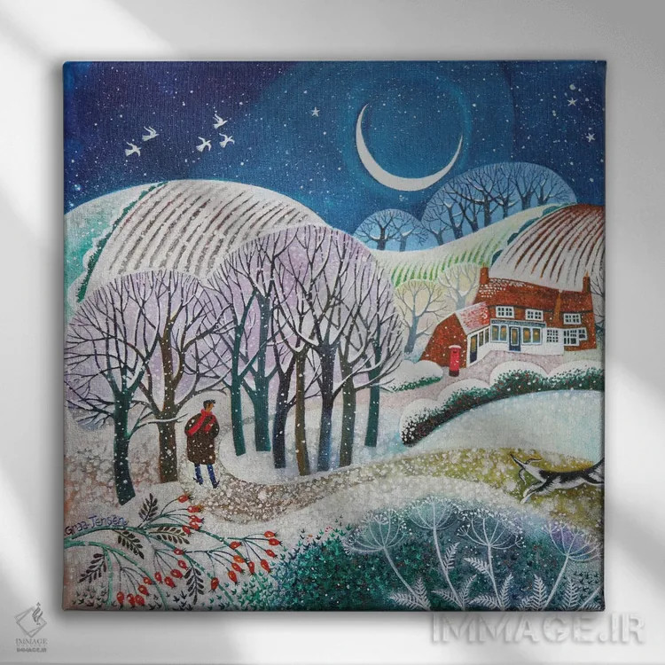 تابلو موج سرما، ۲۰۲۱ اثر لیزا گرا یِنسن - نمای روبهرو روی دیوار