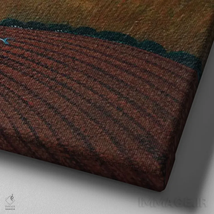 تابلو قدمزنی عصرگاهی، ۲۰۱۳ اثر لیزا گرا یِنسن - نمای نزدیک بافت بوم