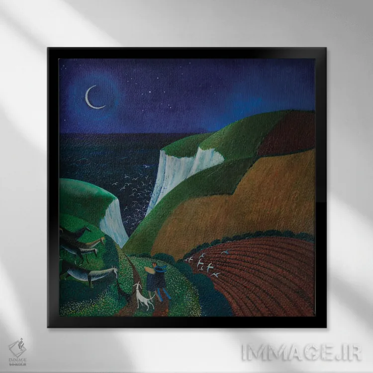 تابلو قدمزنی عصرگاهی، ۲۰۱۳ اثر لیزا گرا یِنسن - نمای قابدار مشکی