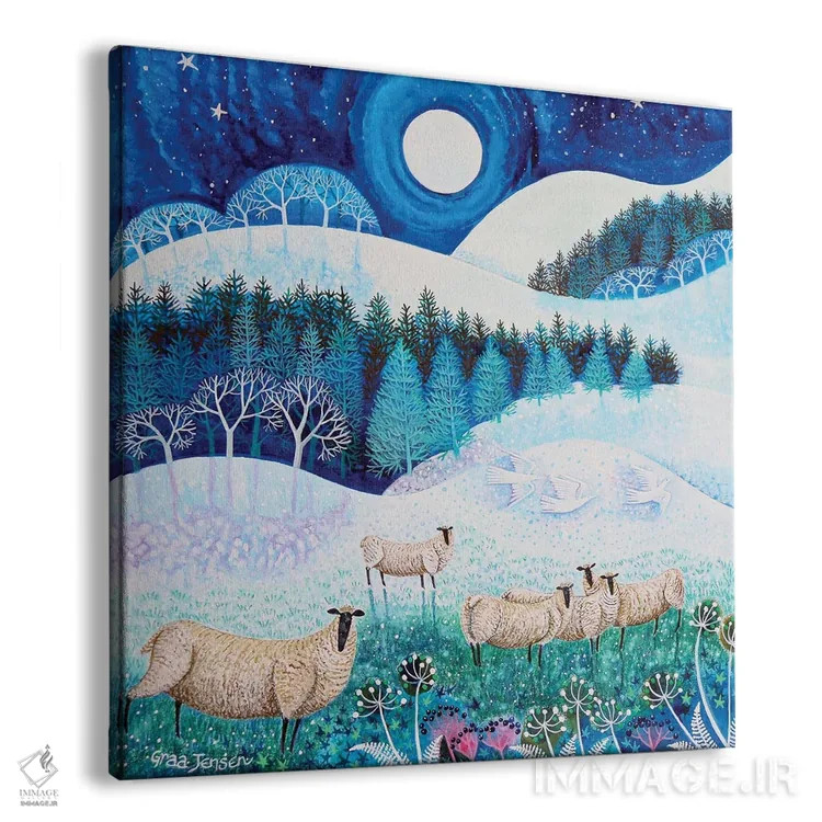 تابلو گوسفندان یخزده، ۲۰۲۰ اثر لیزا گرا یِنسن - نمای پرسپکتیو محصول