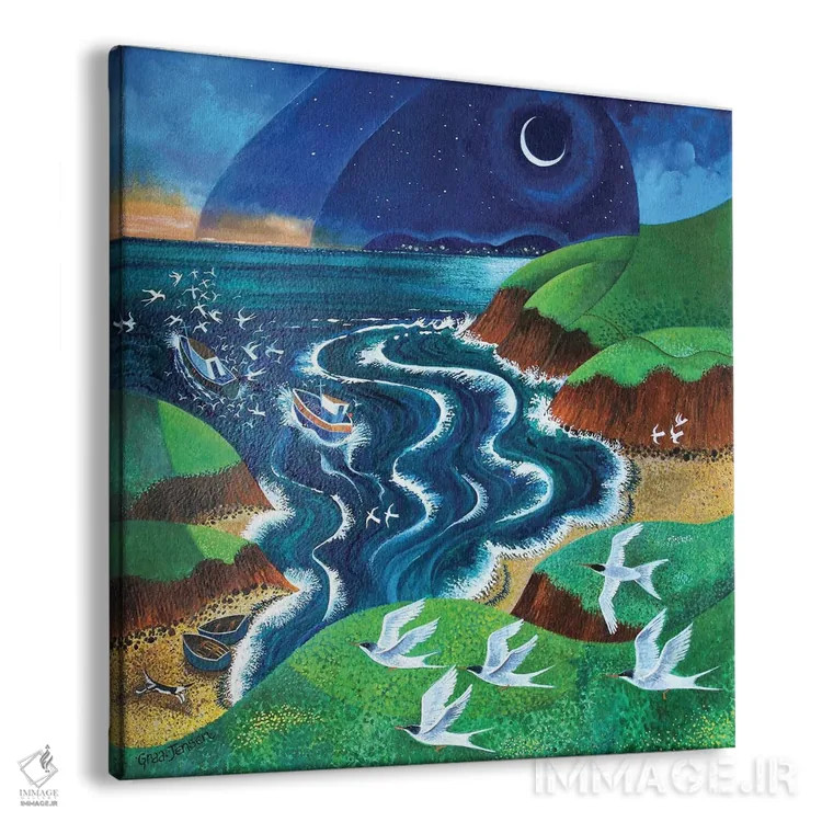 تابلو مرغان دریایی گرسنه، ۲۰۱۷ اثر لیزا گرا یِنسن - نمای پرسپکتیو محصول