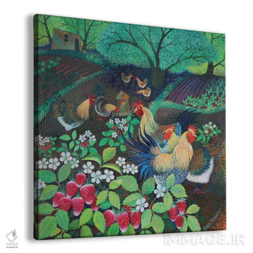 تابلو جشن مرغها، ۲۰۱۶ اثر لیزا گرا یِنسن - نمای پرسپکتیو محصول