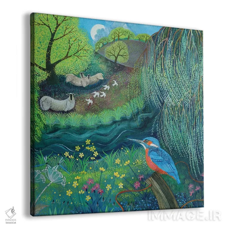 تابلو پرنده ماهیگیر، ۲۰۱۸ (مرغ ماهیخوار) اثر لیزا گرا یِنسن - نمای پرسپکتیو محصول