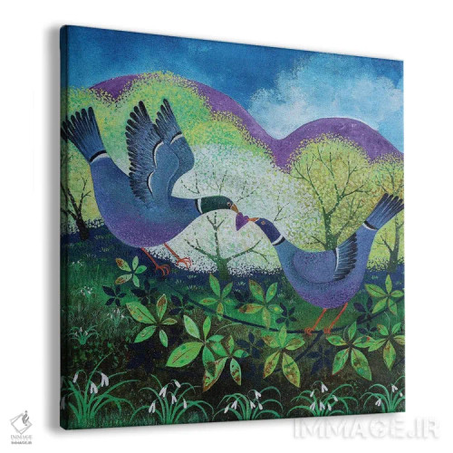 تابلو مرغان عشق، ۲۰۲۰ اثر لیزا گرا یِنسن - نمای پرسپکتیو محصول