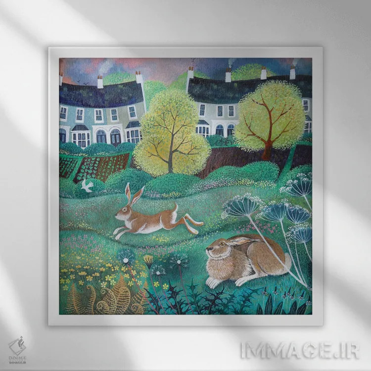 تابلو واگذار شده به طبیعت، ۲۰۱۷ اثر لیزا گرا یِنسن - نمای قابدار سفید