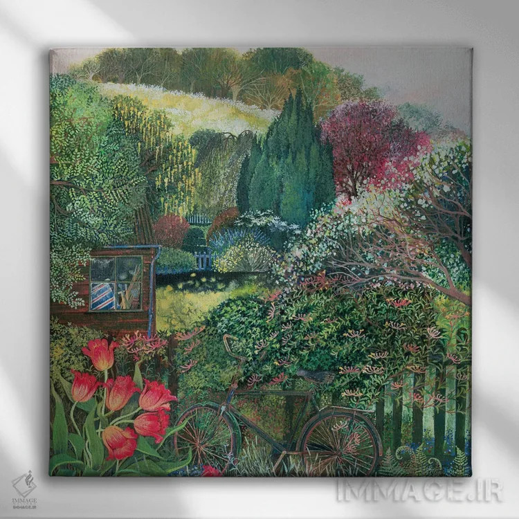 تابلو دوچرخه مارتین، ۱۹۹۱ اثر لیزا گرا یِنسن - نمای روبهرو روی دیوار