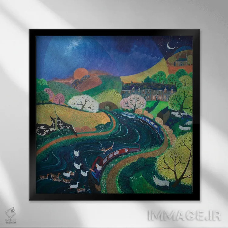 تابلو مهار شده برای شب، ۲۰۱۲ اثر لیزا گرا یِنسن - نمای قابدار مشکی