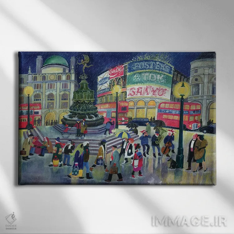 تابلو پیکادلی (لندن) اثر لیزا گرا یِنسن - نمای روبهرو روی دیوار