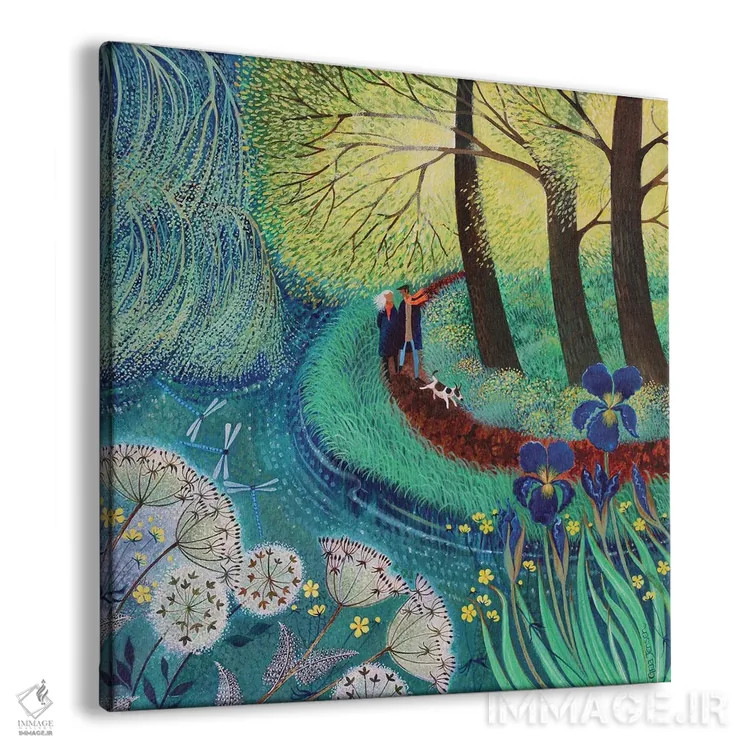 تابلو پیادهروی کنار رود وای، ۲۰۱۷ اثر لیزا گرا یِنسن - نمای پرسپکتیو محصول