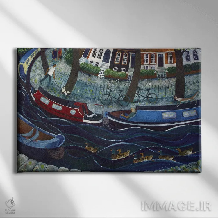 تابلو کانال رجنت (لندن) اثر لیزا گرا یِنسن - نمای روبهرو روی دیوار