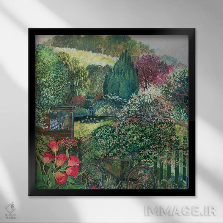 تابلو دوچرخه مارتین، ۱۹۹۱ اثر لیزا گرا یِنسن - نمای قابدار مشکی