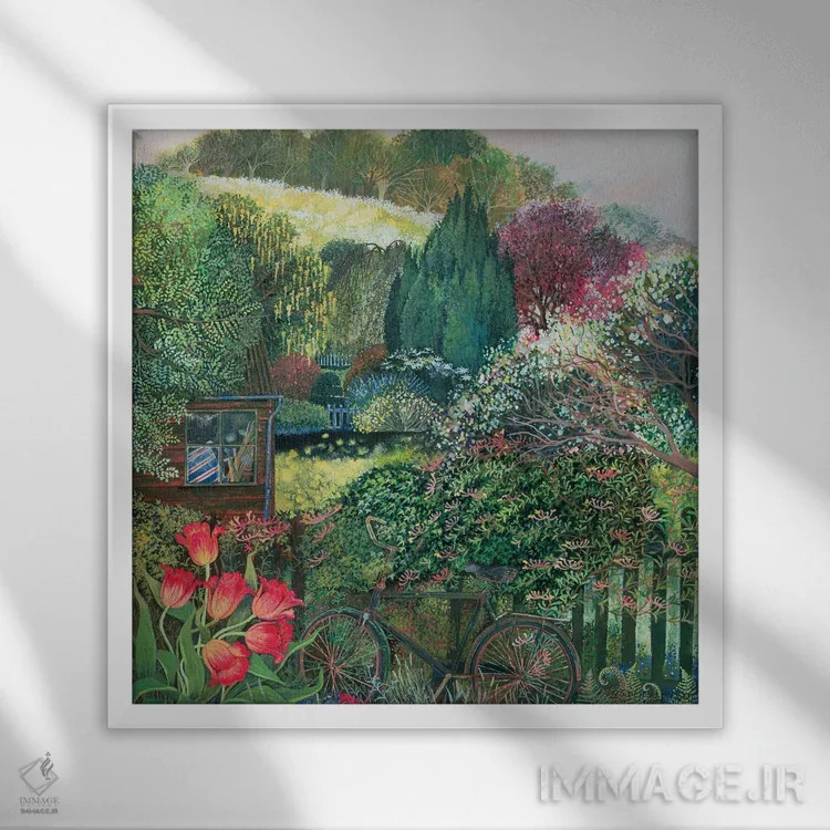 تابلو دوچرخه مارتین، ۱۹۹۱ اثر لیزا گرا یِنسن - نمای قابدار سفید