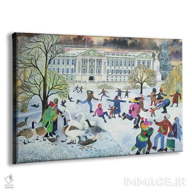 تابلو اسکیتبازان در پارک سنت جیمز اثر لیزا گرا یِنسن - نمای پرسپکتیو محصول