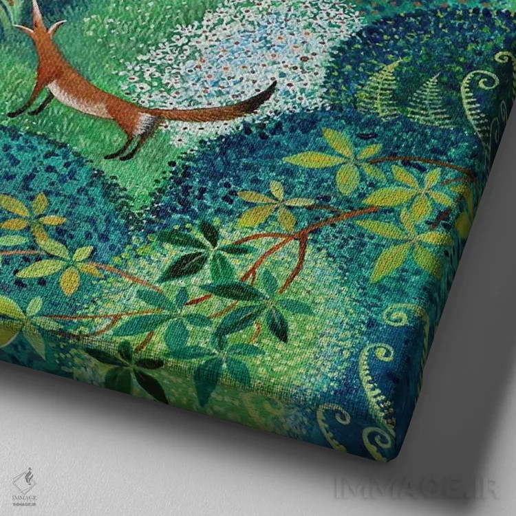 تابلو گپ دوستانه نو - ۲۰۲۰ اثر لیزا گرا یِنسن - نمای نزدیک بافت بوم