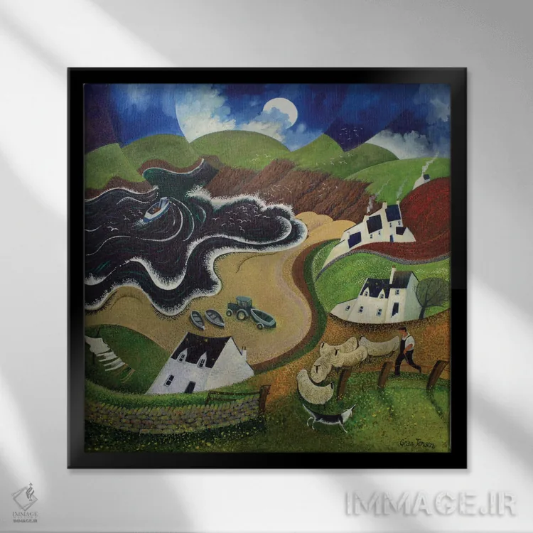 تابلو زندگی ساده، ۲۰۱۳ اثر لیزا گرا یِنسن - نمای قابدار مشکی