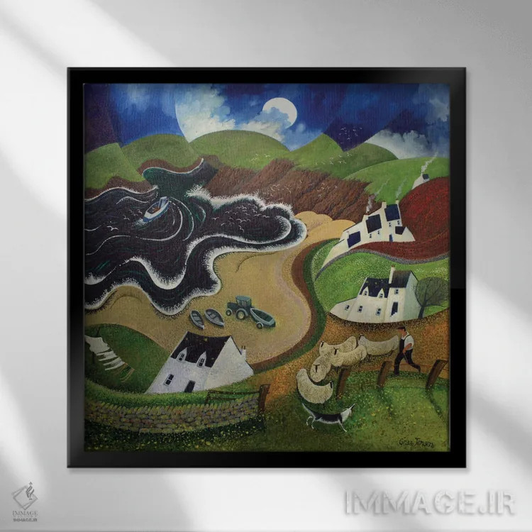 تابلو زندگی ساده، ۲۰۱۳ اثر لیزا گرا یِنسن - نمای قابدار مشکی